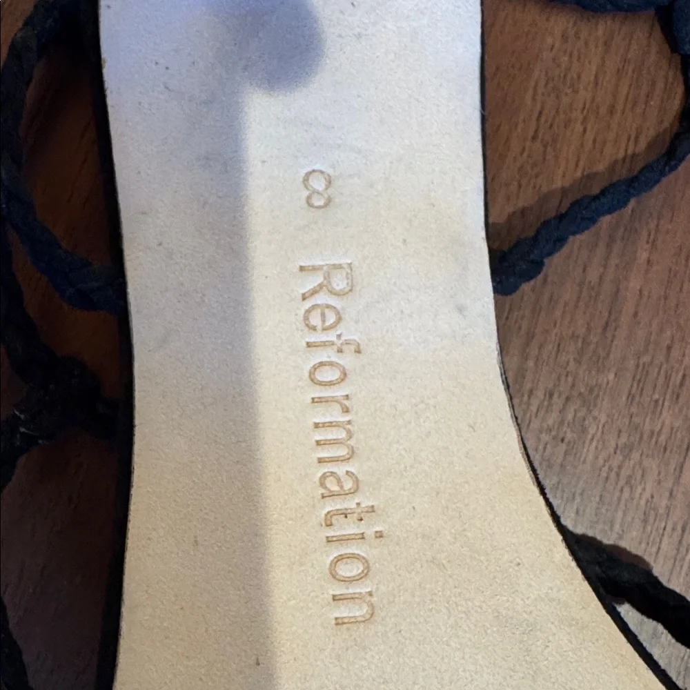 NEW! Reformation Porto Sandal Black US 8